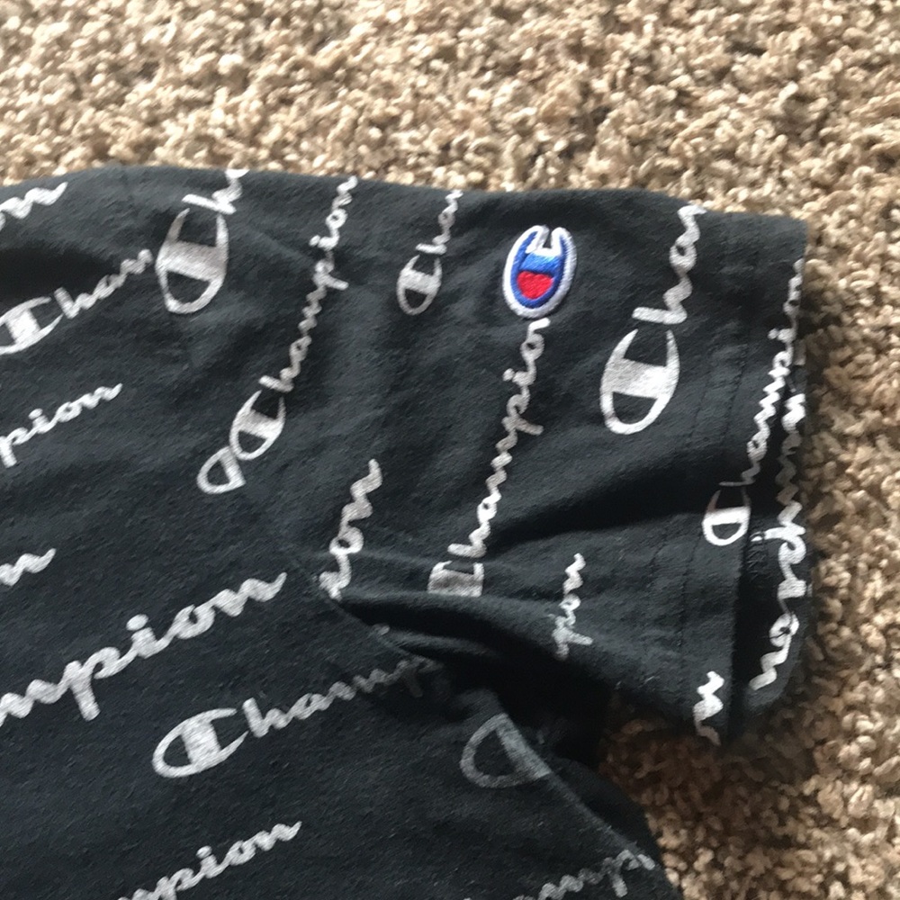 Champion Boys Black Short Sleeve Tee Shirt - Picture 3 of 4